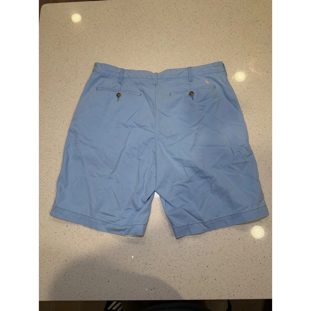 Polo Ralph Lauren Mens Light Blue Relaxed Fit Chino Shorts Size 36 Pony Logo
